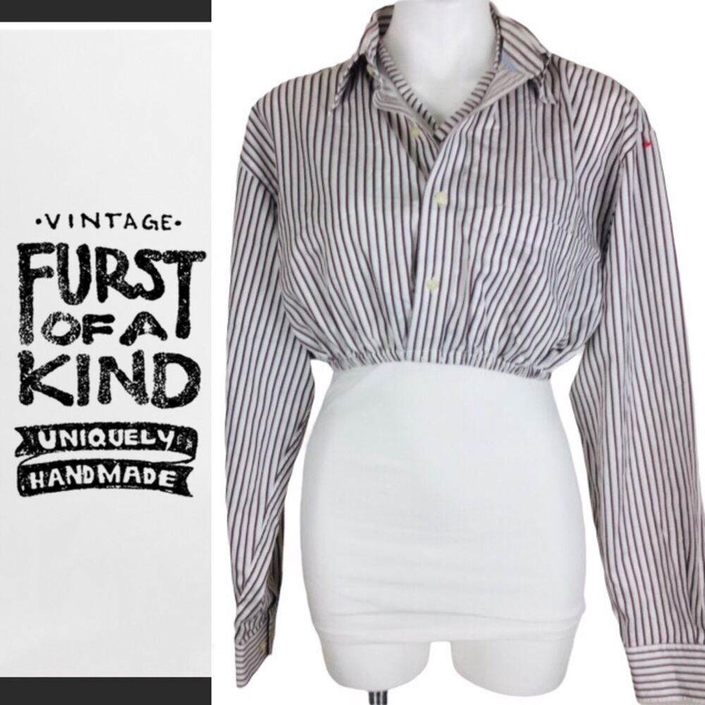 LF Vintage Furst of a Kind Button Crop Top